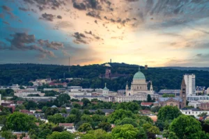 Ein Blick auf Potsdam vom Schloss Belvedere