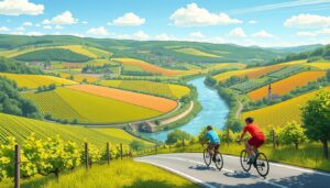 Moselradweg Winzertour Radfahrer