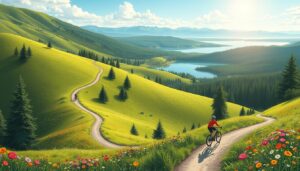 Outdoor Radtouren Landschaft