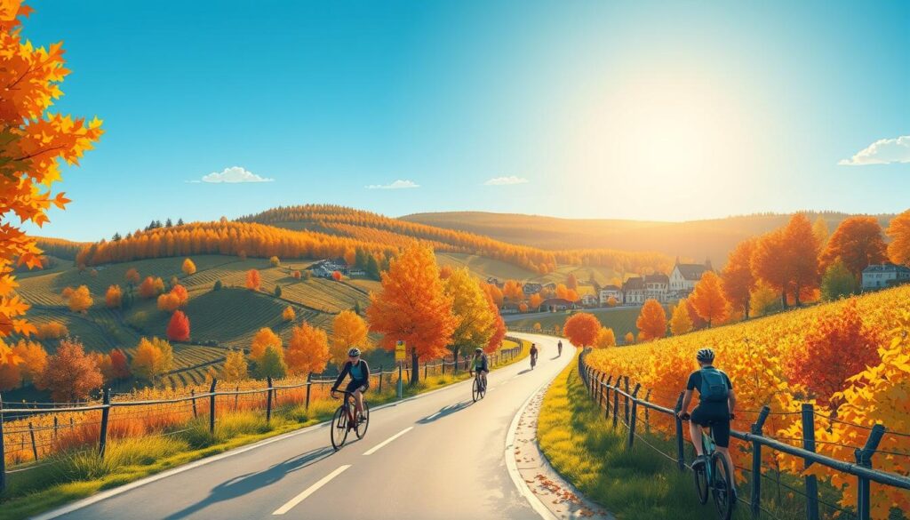 Radreisen Herbstfarben in der Pfalz