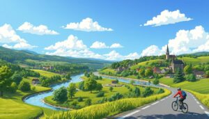 Spreeradweg Fahrradtour Landschaft