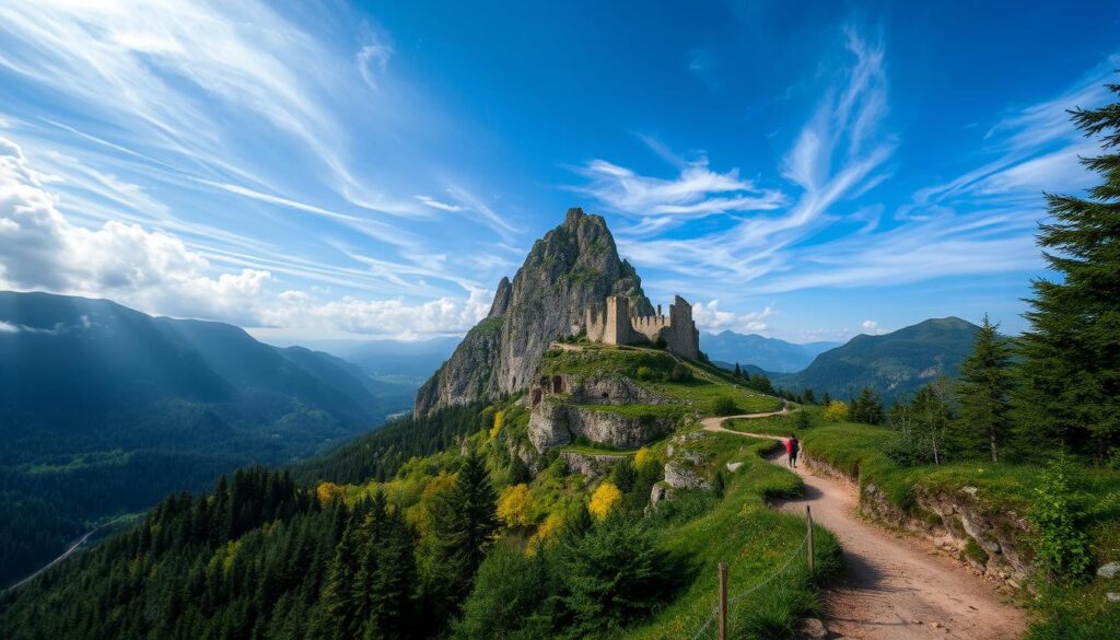 Aussicht vom Drachenfels im Siebengebirge