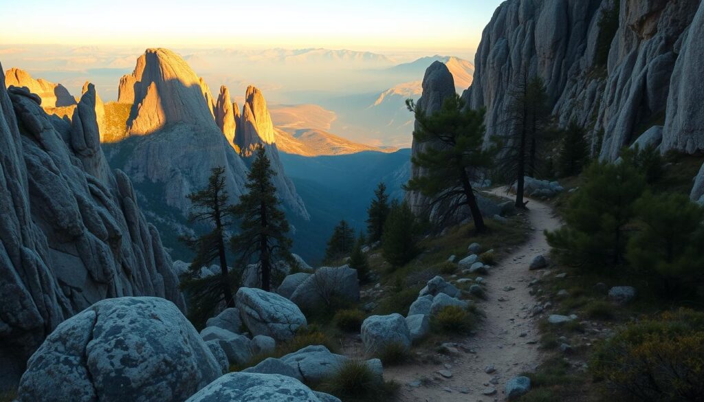 Premiumwanderweg mit Felsformationen