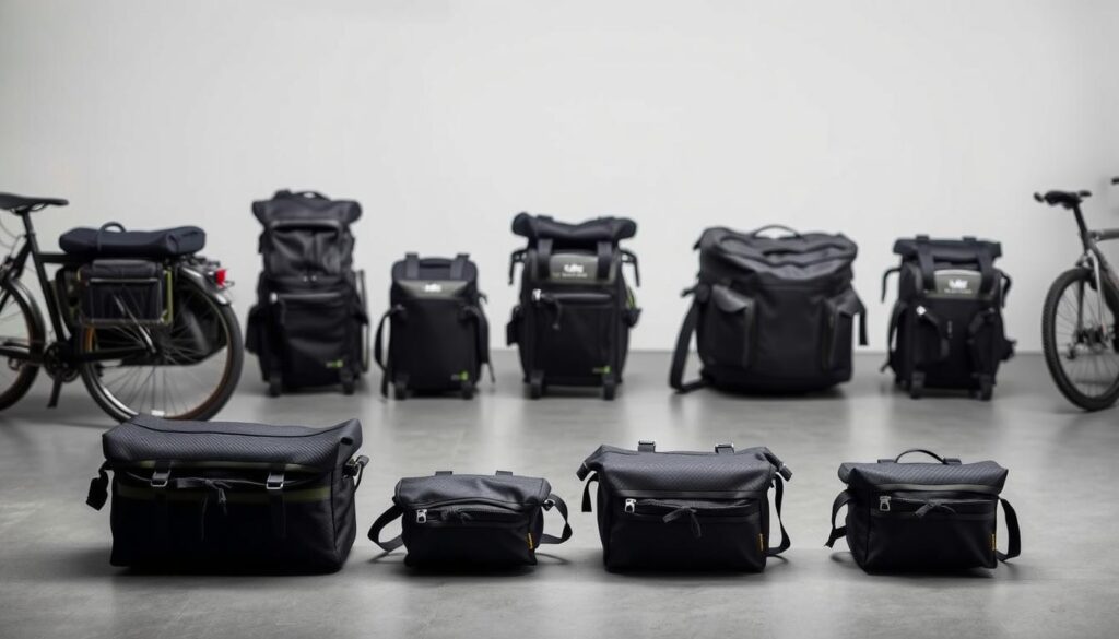 Volumenvergleich verschiedener Satteltaschen
