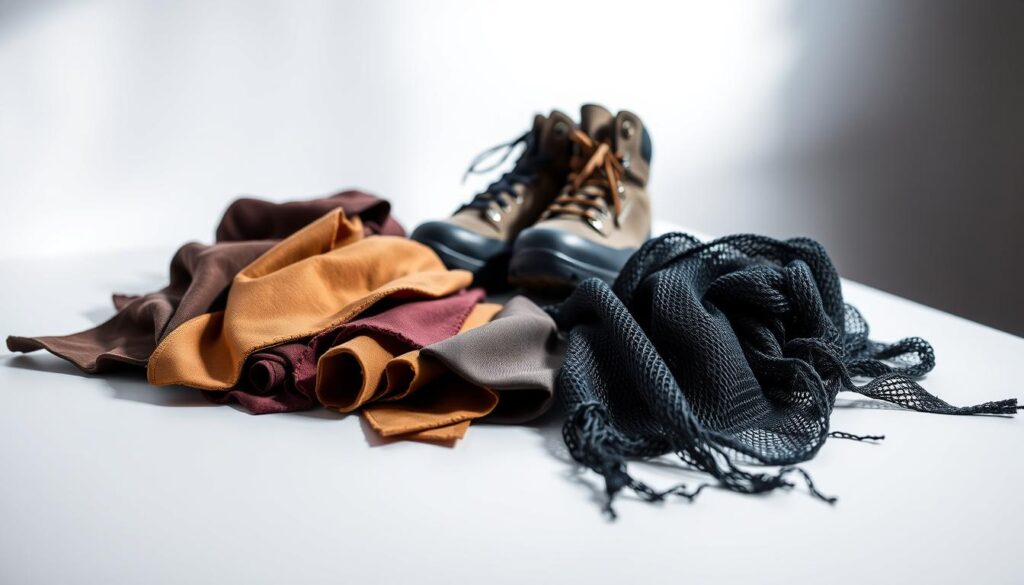 Wanderschuh Materialien im Vergleich