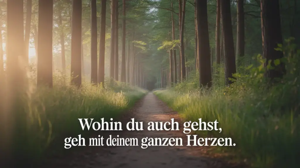 Wohin du auch gehst, geh mit deinem ganzen Herzen